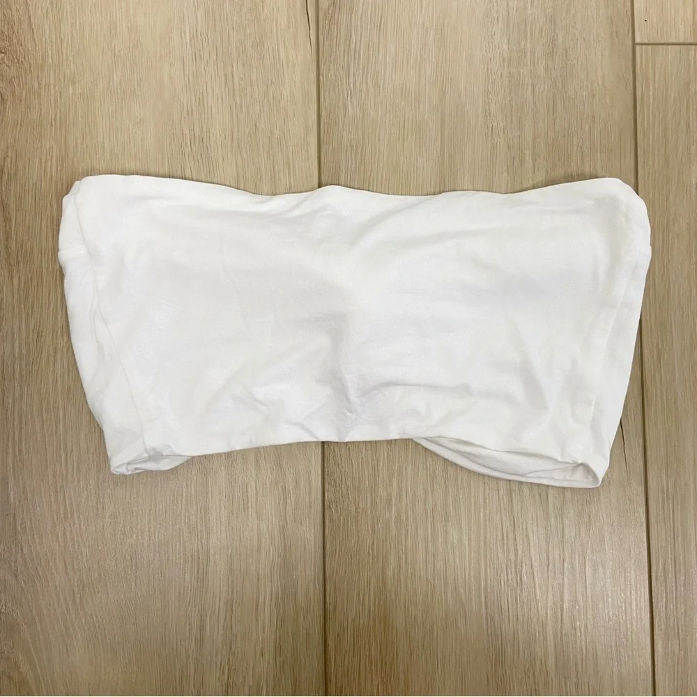 Natalie Rolt Maeve Crop Tube Top in White